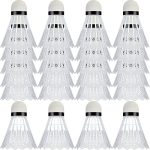 100 Piece Badminton Shuttlecock Set: Secure your next indoor or outdoor game with 100 white nylon feather shuttlecocks, perfect for hitting practice.