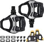 Highway Bike Pedals - Adjustable Wide Platform for Shimano SPD-SL Clipless Pedals - Compatible with Shimano 105 SM-SH Shoes - Waterproof Design.