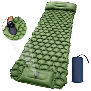 Ultralight Camping Sleeping Pad with Pillow and Foot Pump