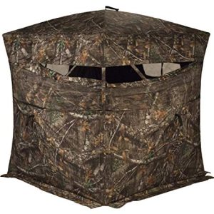 RHINO Blinds R150-RTE Hunting Ground Blind - 3 Person Capacity in Realtree Edge Camo.
