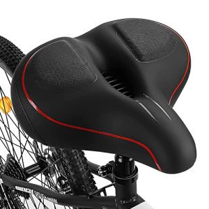 Upgrade Your Bike's Comfort with our Oversized Bike Seat Cushion - Breathable and Comfortable Saddle Replacement Compatible with Peloton, Exercise, Stationary, Electric, and Cruiser Bikes for Men and Women!