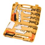 KNINE OUTDOORS 2022 Deer Hunting Knife Set - Yellow Handle Field Dressing Kit
