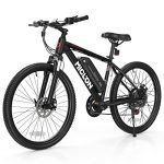 Electrical Bike, Electrical Bike for Adults 26'' E-Bikes 350W BAFANG Motor, 2X Sooner Cost, Detachable Battery, 20MPH Mountain Bike with Suspension Fork, 21 Pace Gears Bicycle LED Show - BALCK.
