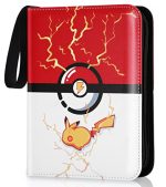 4-Pocket Card Binder, Buying and selling Card Binder Holder with 50 Detachable Sleeves Matches 400 Playing cards, Zipper Card Assortment Binder Album E-book Storage Organizer for Boys Ladies Toys Reward.