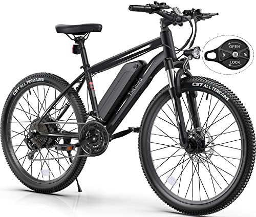 TotGuard Electrical Bike, 27.5" Electrical Bike for Adults 500W Ebike 21.6MPH Grownup Electrical Bicycles Electrical Mountain Bike, 48V 10Ah Detachable Lithium Battery, Shimano 21S Gears, Lockable Suspension Fork.