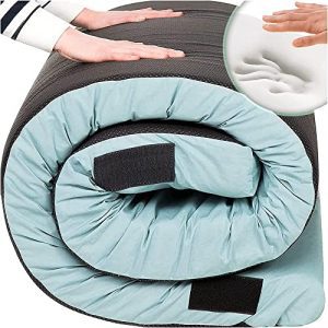 Portable Air Memory Foam Camping Mattress Pad - Waterproof Roll-Up Guest Bed