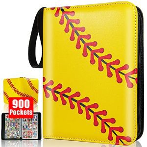900-Pocket Trading Card Binder with Detachable Sleeves for Baseball and Sports Cards Collection.