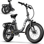 750W Electric Bike for Adults - 48V 16Ah Detachable Battery, 30MPH Fat Tire E-Bike, 20'' Step-Through Folding  - Perfect for Snow and More