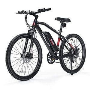 Electrical Bike, Cybertrack 300 27.5" Electrical Bike for Adults, 2X Quicker Cost, 500W Ebike, 20MPH Electrical Mountain Bike, 48V 10Ah Detachable Lithium Battery, Shimano 21S Gears, Suspension Fork.
