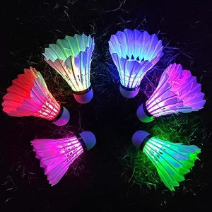 LED Shuttlecock Badminton Birdies - 6 Packs for Dazzling