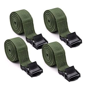 4 Pack Cam Buckle Tie-Down Straps - 40'' Heavy Duty Nylon Lashing Straps with Alloy Lock Buckle up to 700 lbs - Hunting Gear for Men, Utility Strap for Hanging Trail Cameras.