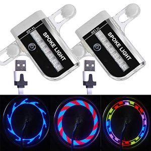 2 Tire Rechargeable LED Bike Wheel Lights - 30 Patterns, Waterproof, Perfect for Night Riding
