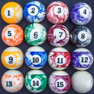 Elevate Your Game with the Felson Marbled Billiard Ball Set