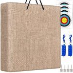 Practice Your Archery Skills with a Heavy-Duty 20-inch Straw Target - Laminated Square Archery Target for Compound Bows, Crossbows, and Recurve Bows.