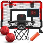 Digital Mini Basketball Hoop Set with Scoreboard & 2 Balls - Perfect for Kids and Teens.