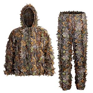 for Youth Turkey Hunting, Hooded Hunting Airsoft Camouflage Suit for Jungle Hunting, Shooting, Wildlife Photography, or Halloween.