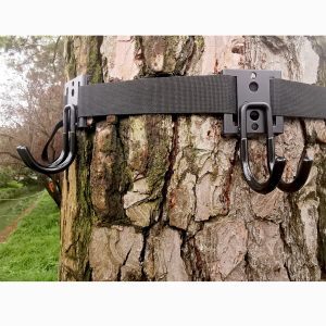 Effortlessly Organize Your Hunting Gear with Steel Hook Treestand Strap Hangers - Perfect for Bows, Quivers, Backpacks, and More!