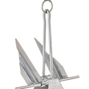 SEACHOICE Utility Anchor made of steel, featuring a slip ring shank, 9-7/8 inch fluke length, and 14-9/16 inch stock width, designed for boats 20-24 feet in length