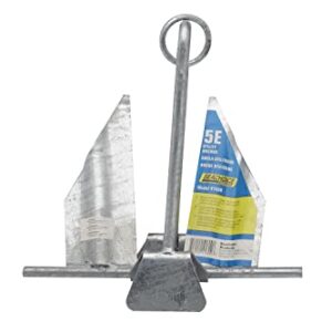Seachoice 5E Utility Anchor with Slip Ring Shank – 15 lb Hot-Dipped Galvanized Steel Anchor for Boats 10-15 ft – Reliable Hold and Easy Retrieval