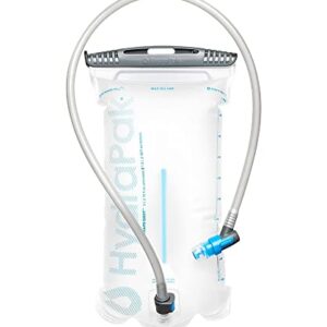 Hydrapak Shape-Shift 2-Liter Water Bladder with high-flow bite valve, perfect for outdoor activities like mountain biking, skiing, and hiking