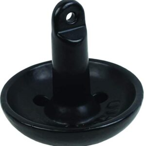 Attwood 9943B1 Solid Cast Iron 15-Pound Mushroom Boat Anchor with Black PVC Coating, designed for anchoring in mud or weed bottoms