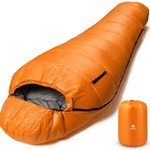 Bessport Mummy Sleeping Bag - Compact and lightweight 3-4 season sleeping bag for adults, with water-repellent fabric and durable design, perfect for cold weather camping.