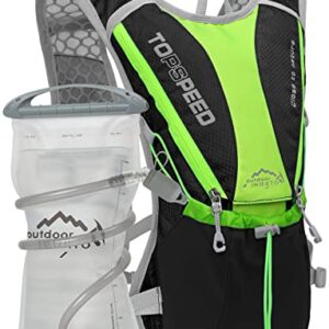 IX INOXTO Lightweight Hydration Pack Backpack with 1.5L Water Bladder and Breathable Mesh Back for Hiking, Cycling, and Climbing