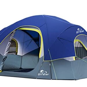 ORRSTAR 8-Person Camping Tent - Spacious and Waterproof with Quick Setup, Ideal for Family and Group Outdoor Adventures