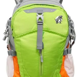 15L Waterproof Kids Hiking Backpack with Dinosaur Design - Includes Rain Cover and Picnic Mat for Outdoor Adventures