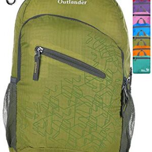Outlander Packable Lightweight Travel Backpack - Compact and Water-Resistant Daypack with Multiple Compartments and Carabiner Clip