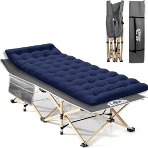 Portable Heavy Duty Camping Cot with Carry Bag – Supports 450 lbs, Ideal for Adults & Kids, Easy Setup for Camping, Travel, and Home Use