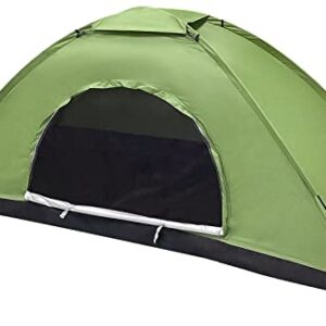 Sutekus Camouflage Backpacking Tent set up in a natural outdoor setting, showcasing its camouflage pattern, durable fabric, and compact design with a top lantern hook