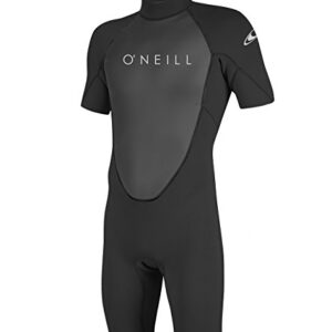 O'Neill Men's Reactor-2 2mm Back Zip Short Sleeve Wetsuit in Black, perfect for surfing, diving, and water sports
