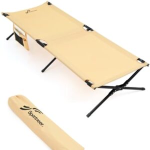 Sportneer Portable Camping Cot - 78.3''x28.7'' Heavy Duty Folding Bed with 330 lbs Support, Ideal for Outdoor Camping and Indoor Use.