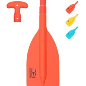 OCEANBROAD Telescoping Emergency Paddle - Adjustable 21''-42'' Orange Paddle with Aluminum Shaft for Kayaking and Boating