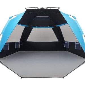 Easthills Outdoors Instant Shader XL Beach Tent – Spacious Sun Shelter with UPF 50+ Protection, Extended Porch, and Innovative Setup Mechanism