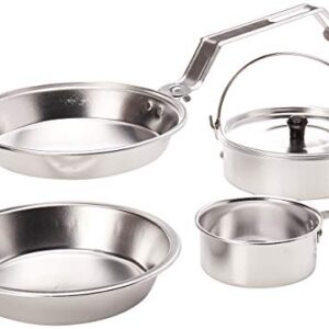 5-Piece Coleman Outdoor Cooking Set for Camping and Tailgating – Includes Frying Pan, Pot, Plate, and Cup
