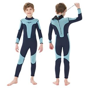 Seaskin Kids Wetsuit 3mm - Thermal Back Zip Swimsuit for Boys and Girls with UV Protection for Pool and Swim Lessons