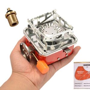 Portable Lightweight Camping Stove with Piezo Ignition, foldable and compact, ideal for hiking and outdoor adventures