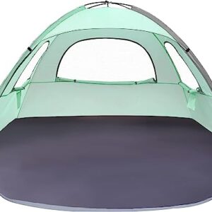 WhiteFang Beach Tent Sun Shelter – Portable Anti-UV Shade for 3 People with Extendable Floor, 3 Mesh Windows, and Carrying Bag