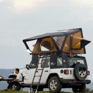 Naturnest 2024 Hard Shell Rooftop Tent with Roof Rack for SUV, Jeep, Truck, Van - Waterproof and Spacious