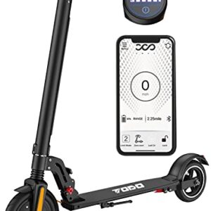 TODO Foldable Electric Scooter for Adults in Black with 350W Motor, 8.5" Solid Tires, Smart LED Console, and 7-11 Mile Range