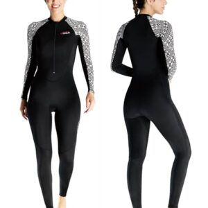 Skyone Full Body Dive Skin for Men & Women in Black – Offers UV protection, quick-drying fabric, and a comfortable fit for snorkeling