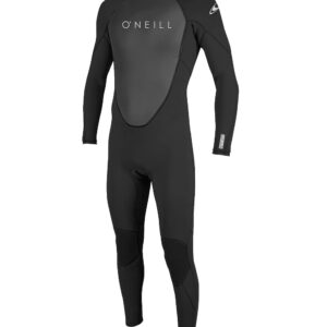 O'Neill Men's Reactor-2 3/2mm Full Wetsuit - Black with Back Zip, Ideal for Surfing and Paddle Sports