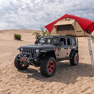 Rugged Ridge Outland Roof Top Tent for Jeeps, Trucks, and SUVs with Foam Mattress, Rain Fly, and Weatherproof Cover