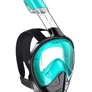 Full Face Snorkel Mask with Detachable Camera Mount – 180° Panoramic View, Anti-Fog & Anti-Leak Gear for Kids and Adults