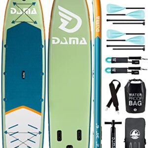 DAMA 12'2" Wide Inflatable Paddle Board with Complete Accessories – Perfect for Families and Couples