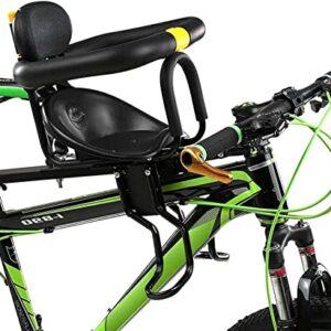 RibasuBB Kids Bike Seat – Front-Mount Safety Carrier for Adult and Electric Bikes with Adjustable Position and Comfort Features