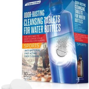 All-Natural Tumbler Water Bottle Cleaning Tablets - 30 Pack for Effortless Cleaning of Stainless, Plastic, Ceramic, and Glass Drink Containers