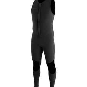 O'Neill Men's Reactor-2 2mm Front Zip Sleeveless Wetsuit in Black – Perfect for surfing, diving, and other watersports, featuring ultra-stretch neoprene